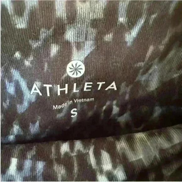 Athleta "Chaturanga" Women's Tights Cobra Black/ Gray Full Length Small EUC! - Picture 7 of 7